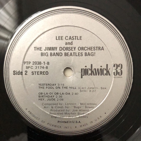 Lee Castle And Jimmy Dorsey Big Band Plays Beatles Bag! Double Vinyl Lp Set - Picture 5 of 9